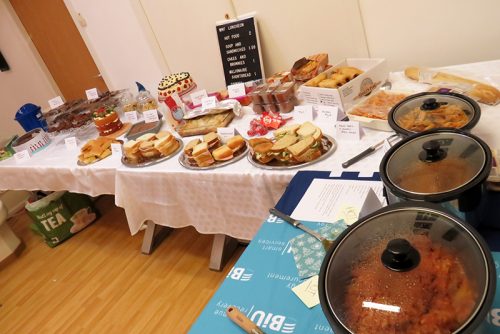 An array of hot and cold savoury and sweet treats provided by staff for WWF Australia fundraising day