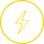 Yellow electricity icon
