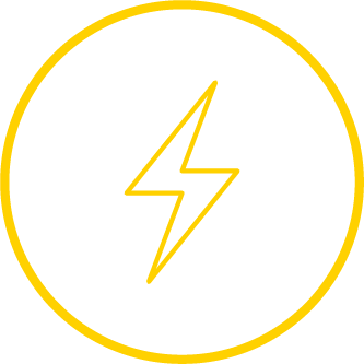 Yellow electricity icon